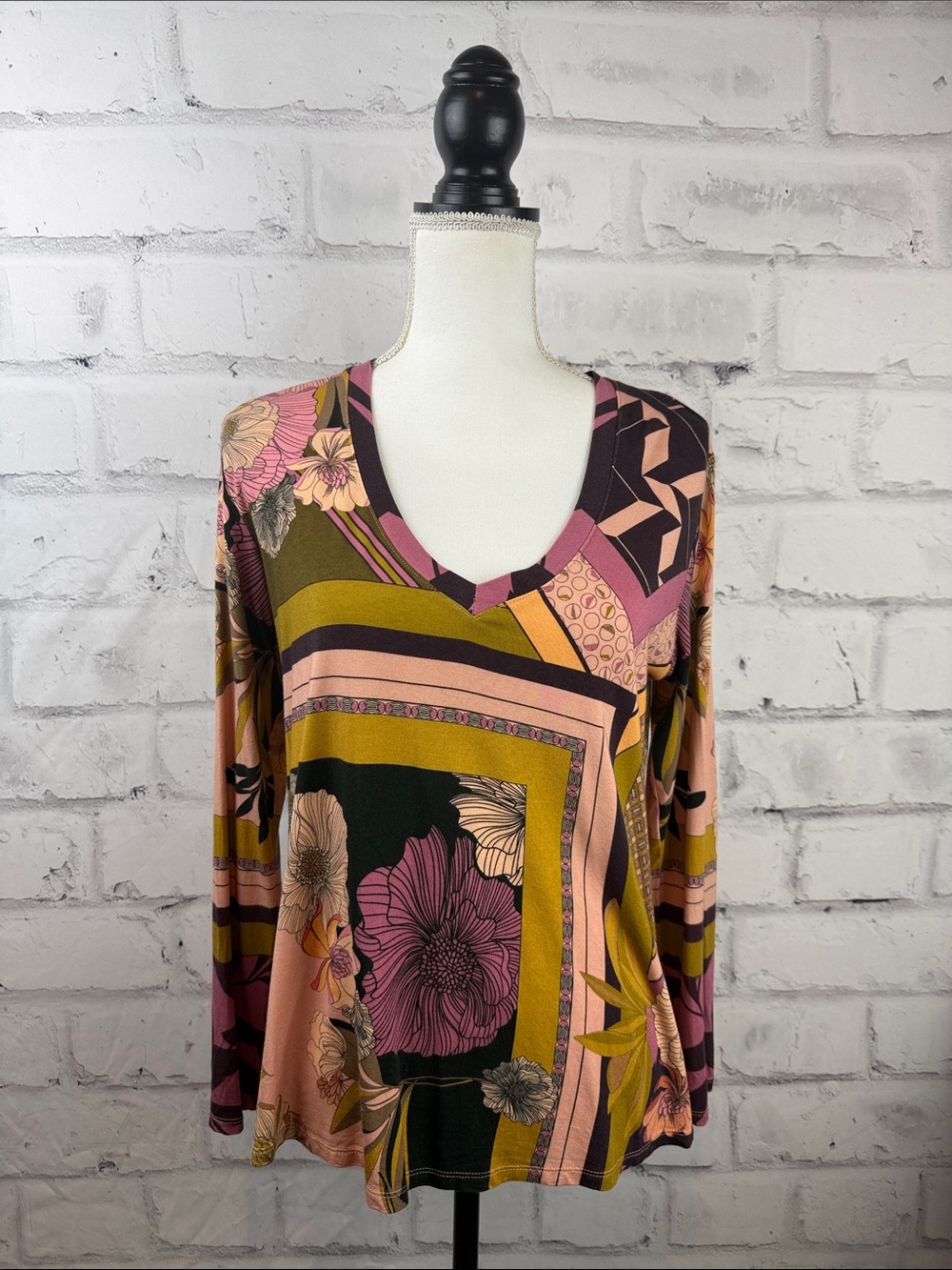 Johnny Was The Janie Favorite Long Sleeve Tee Size S